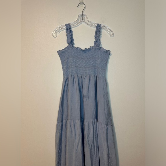 GESTUZ Lazziagz Long Smocked Tiered Fairy Feminine Ruffle Midi Dress Sz 40 - Picture 4 of 11